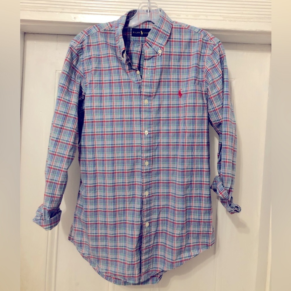 Polo plaid button-up long sleeve